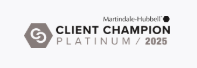 Martindale-Hubbell 2025 Client Champion platinum